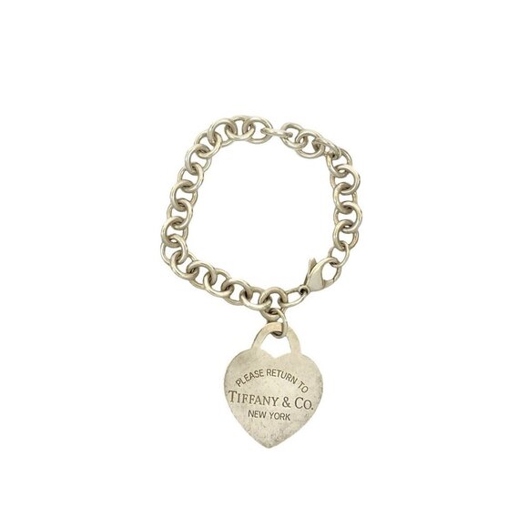 TIFFANY Authentic Silver Heart Charm Bracelet - Picture 4 of 5